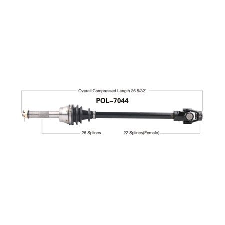 Wide Open OE Replacement CV Axle for POL FRONT RANGER 6X6 500 1999 POL-7044